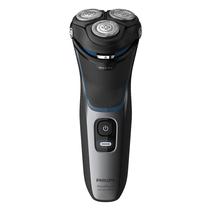 Barbeador Eletrico Philips Aquatouch Shaver 3000 S3122/51 - Umido/Seco - Recarregavel - Preto e Azul