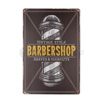 Placa Decorativa Vintage de Barberia 20CM X 30CM