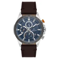 Relogio Analógico Masculino Daniel Klein DK.1.13993-4 Exclusive Gent / Pulseira de Couro - Marrom/Preto/Azul