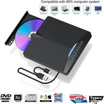 Gravador Externo e Leitor de CD-RW / DVD-RW 7 -IN-1 Drive Slim DVD/CD Rom Rewriter Burner Writer With 4 USB3.0 P / TF SD Card