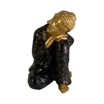 Figura Decorativa de Buda Concepts 445-7911213 20 CM Dorado - Negro