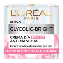 Creme Facial Glycolic-Bright Anti-Manchas FPS30 Loreal Dia 50ML