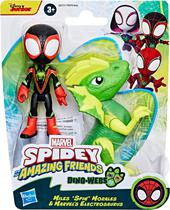 Spidey Amazing Friends Miles Spin Morales & Marvel's Electrosaurus Hasbro - G0121