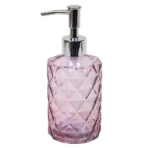 Dispenser Sabonete Vidro Rosa