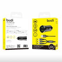 Carregador p/Carro Budi 12W 2.4 Preto