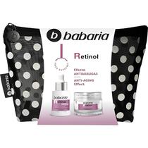 Conjunto de Cuidados Faciais Babaria Retinol Antirrugas + Necessaire - 3 Pecas