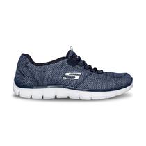 Tenis Skechers Feminino Relaxed Fit Azul 12817NVY