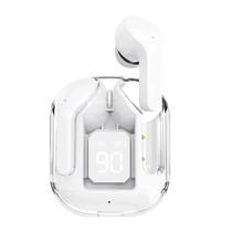 Fone de Ouvido Sem Fio Keen Earphones Y91 com Bluetooth V5.3 - Transparente/Branco