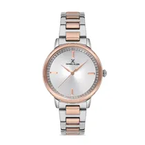 Relógio Analógico Feminino Daniel Klein Premium DK.1.12550-4 - Prata/Rosa Ouro