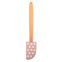 Espátula de Silicone com Cabo de Madeira - Bege