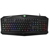 Teclado Gamer T-Dagger Tanker RGB US com Fio  Preto T-TGK202