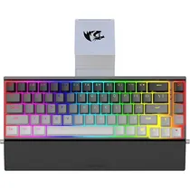 Teclado Mecanico Gamer Shaco K641G-GW-RGB 60% RGB Switch Red – Cinza