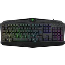 Teclado Gamer T-Dagger Tanker Rainbow  Preto TGK-106