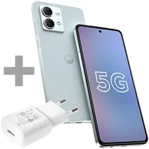 Celular Motorola Moto G84 5G XT2347-2 NFC Dual Sim de 256GB/8GB Ram de 6.55" 50+8MP/16MP - Marshmallow Blue (CX Slim) + Adaptador de Energia Itel