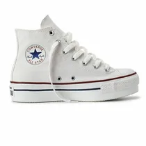 Calzado Converse Plataforma Alto Lift Hi Blanco Tela 166584C