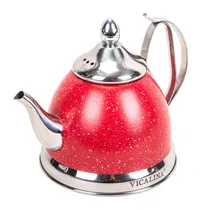 Chaleira de 1 Litro Inox - Vermelha