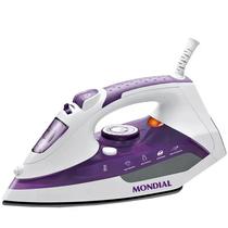 Ferro A Vapor Mondial Ceramic Express F-40 de 1.200 Watts + Spray 220V ~ 50/60 HZ - Branco/Roxo