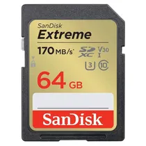 Cartão de Memória SD Sandisk Extreme 64GB 170MBS - SDSDXV2-064G-Gncin