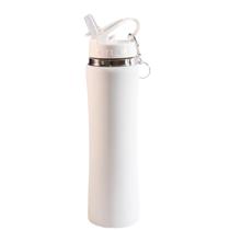 Garrafa Termica Inox com Canudo e Chaveiro 650ML Preto