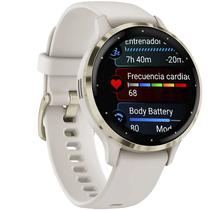 Relogio Smartwatch Garmin Venu 3S Stainless Steel Bezel - Marfim (010-02785-04)