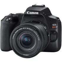 Câmera DSLR Canon Eos Rebel SL3 Ef-s 18-55 Is STM Kit de 24.1MP com Tela 3" Wi-Fi/Bluetooth - Preto