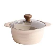 Ecoramic Cacerola Ceramica c/Tapa Marfil 20CM