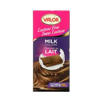 Tableta de Chocolate Valor Con Leche Sin Lactosa 100GR