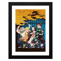Abystyle Poster Demon Slayer Key Art Framed Print 7013