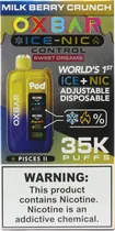 Vape Descartável Oxbar Ice-Nic Milk Berry Crunch - 35000 Puffs