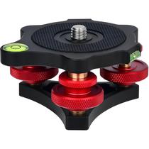 Base Niveladora Desmond DLEVX-68 de Bolha para Tripe Precisao Tri-Wheel