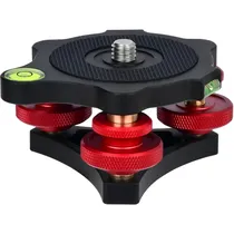 Base Niveladora Desmond DLEVX-68 de Bolha para Tripé Precisão Tri-Wheel