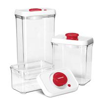 Jogo de Potes para Alimentos Cuisinart S6R Borda Vermelho - 6 Pecas