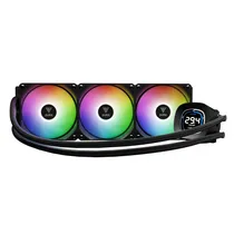 Cooler Water Gamdias Aura GL360 Digital Argb Black Tela Digital 3FAN