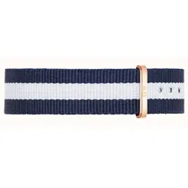 Pulseira para Relógio Daniel Wellington Classic Glasgow DW00200047 Feminino de Nylon 18MM - Azul e Branco