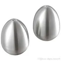 Salero Pimentero Inox Forma Huevo 2 P
