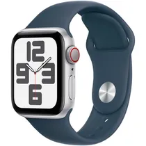 Apple Watch Se 2 40MM GPS + Celular MXFV3LL/A Aluminum Silver/Sport Band Storm Blue