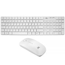 Kit Teclado Sem Fio Mtek KM-5197W Portugues + Mouse 1.600 Dpi - Branco