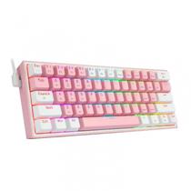 Teclado Redragon K616-RGB Fizz Pro BT/Wifi Pin/Whi