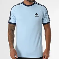 Remera Adidas 3-Stripes Tee Celeste