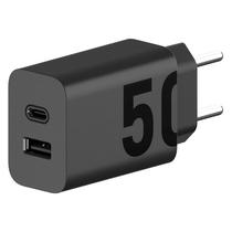 Carregador Motorola Turbo 50 Duo 50W USB-A/USB-C - Preto