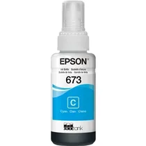 Garrafa de Tinta Epson T673220 - Ciano 70ML