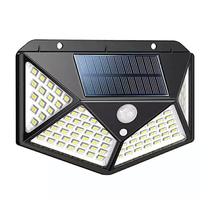 Luminaria Lampada LED de Pared Solar BK-100 / 100 LED / 1200MAH / 5.5V - Preto