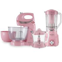 Kit de Cozinha 3 En 1 Britania BKT51 Batedeira + Espremedor de Frutas + Liquidificador 220V ~ 50/60 HZ - Rosa