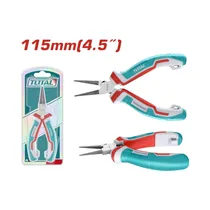 Mini Alicate de Punta Redonda Total THTMN656 11.5 CM