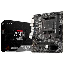 Placa Mãe MSI A520M-A Pro 911-7C96-031 - AM4 - DDR4 - HDMI/DVI-D - Micro ATX
