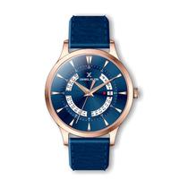 Relogio Analogico Masculino Daniel Klein Premium DK.1.12473-4 - Rosa Ouro e Azul