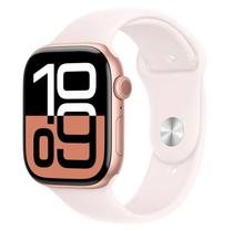 Apple Watch Series 10 MWWU3LW/A Caixa Aluminio 46MM Rose Gold - Esportiva Blush Claro M/L