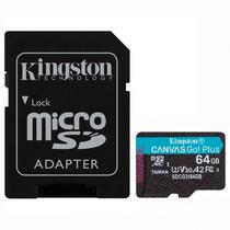 Cartao de Memoria Kingston Canvas Go Plus, 64GB, Micro SD, U3 V30, 170MB/s, SDCG3/64GB