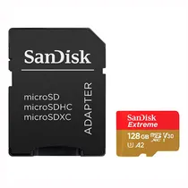 Cartão de Memória Micro SD Sandisk Extreme 128GB 190 MB/s - SDSQXAA-128G-GN6AA
