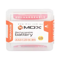 Pilha Mox 3600 - AAA - 3600MAH - 4 Unidades - Recarregável